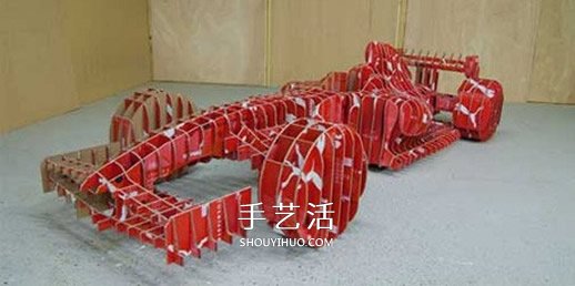 鞋盒廢物利用做賽車 F1賽車模型的手工作品 -  rpnrmr.com