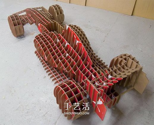 鞋盒廢物利用做賽車 F1賽車模型的手工作品 -  rpnrmr.com
