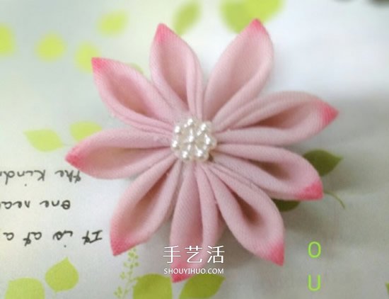 不織布做荷花發(fā)卡圖解 手工布藝蓮花發(fā)飾DIY -  rpnrmr.com