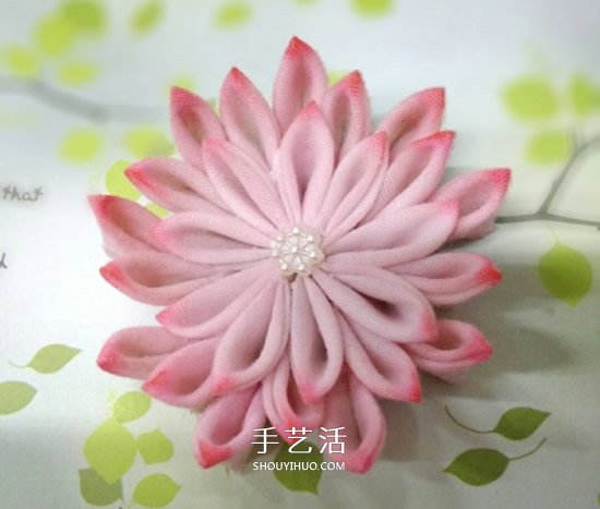 不織布做荷花發(fā)卡圖解 手工布藝蓮花發(fā)飾DIY -  rpnrmr.com