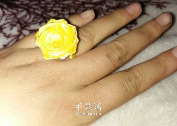 絲帶折玫瑰花戒指圖解 怎么折絲帶玫瑰戒指 -  rpnrmr.com
