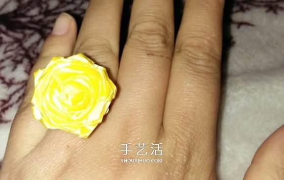 絲帶折玫瑰花戒指圖解 怎么折絲帶玫瑰戒指 -  rpnrmr.com