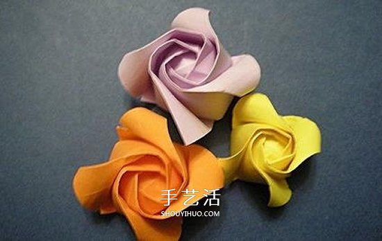 四瓣玫瑰花的折法圖解 簡單又漂亮紙玫瑰折紙 -  rpnrmr.com