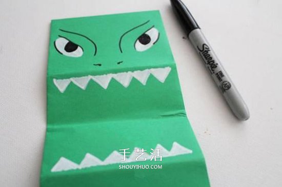 怪獸手偶的折法圖解 幼兒折紙小怪獸手偶玩具 -  rpnrmr.com