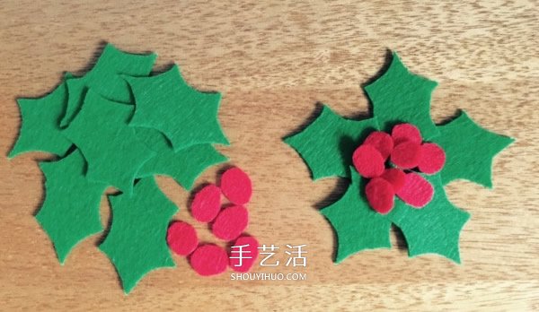 不織布圣誕花環(huán)制作 手工布藝圣誕花環(huán)的做法 -  rpnrmr.com