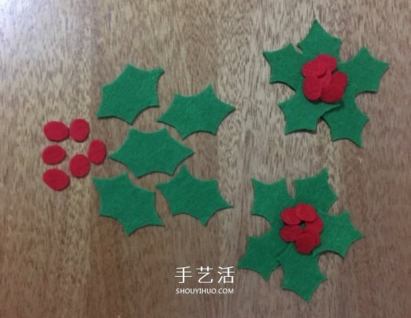 不織布圣誕花環(huán)制作 手工布藝圣誕花環(huán)的做法 -  rpnrmr.com