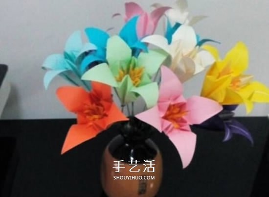 百合花怎么折圖解教程 折紙百合的過(guò)程步驟 -  rpnrmr.com