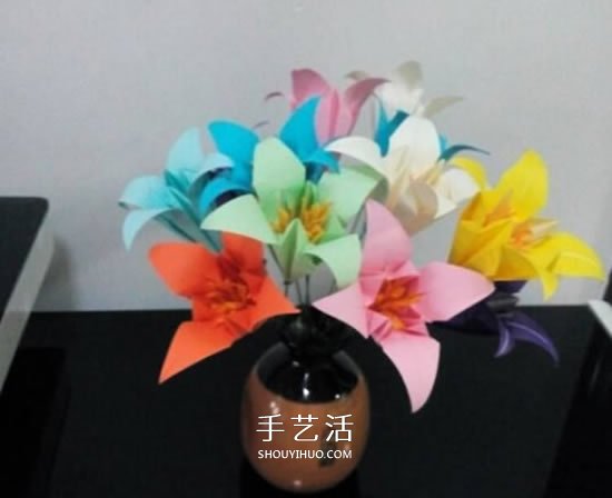 百合花怎么折圖解教程 折紙百合的過(guò)程步驟 -  rpnrmr.com