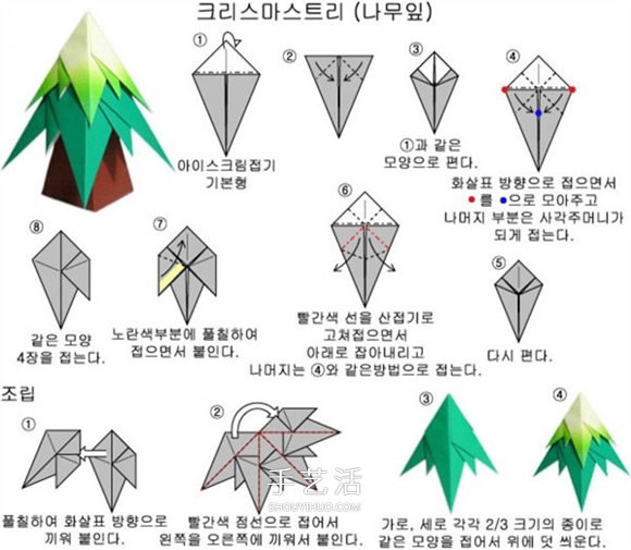 彩色立體圣誕樹(shù)怎么折 美麗的圣誕樹(shù)折紙圖解 -  rpnrmr.com