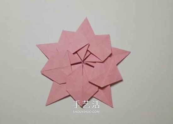 圣誕節(jié)折紙圣誕花圖解 平面圣誕花的折法步驟 -  rpnrmr.com
