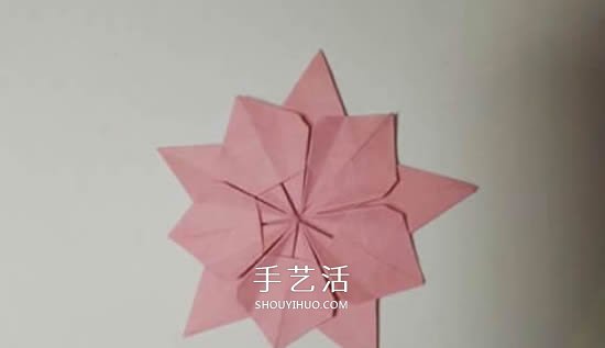 圣誕節(jié)折紙圣誕花圖解 平面圣誕花的折法步驟 -  rpnrmr.com
