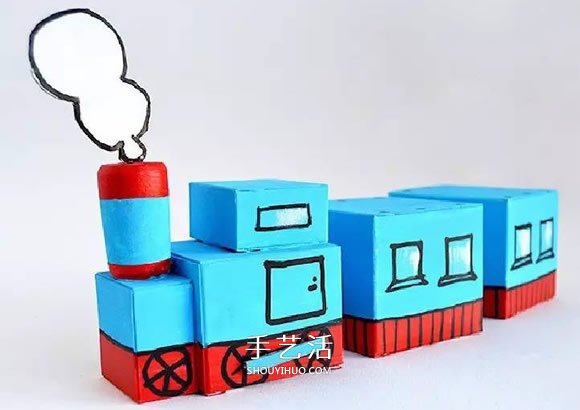 兒童火車模型制作方法 廢紙盒做火車的教程 -  rpnrmr.com