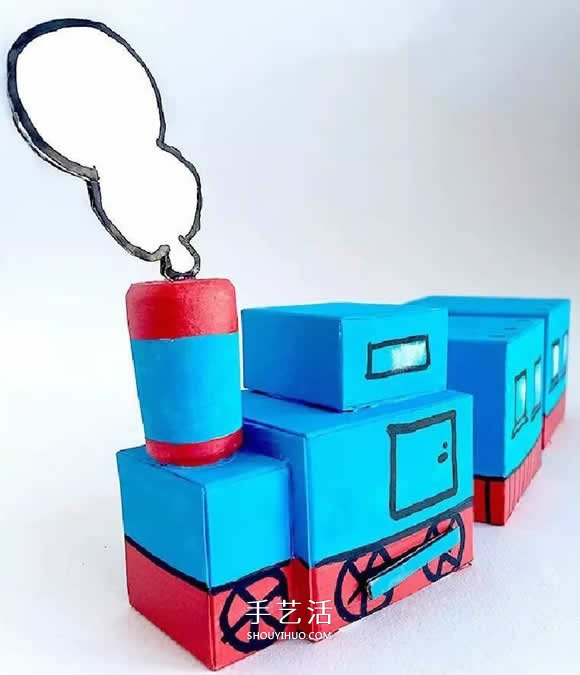 兒童火車模型制作方法 廢紙盒做火車的教程 -  rpnrmr.com