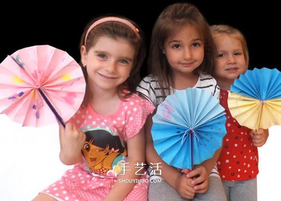 圓扇子怎么做的教程 幼兒DIY制作圓扇子圖解 -  rpnrmr.com