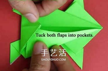 按一下會(huì)跳的青蛙折紙 折紙會(huì)跳遠(yuǎn)的青蛙圖解 -  rpnrmr.com