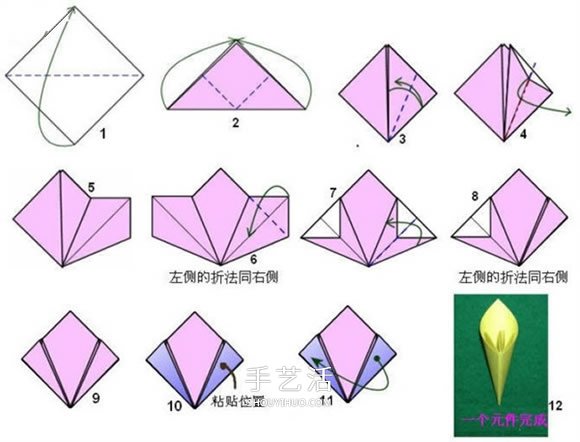 手工五瓣花球折紙圖解 怎么折紙五瓣花花球 -  rpnrmr.com