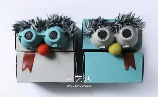 廢紙盒做手偶的方法 簡(jiǎn)單做出可愛(ài)小怪物手偶 -  rpnrmr.com