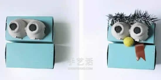 廢紙盒做手偶的方法 簡(jiǎn)單做出可愛(ài)小怪物手偶 -  rpnrmr.com