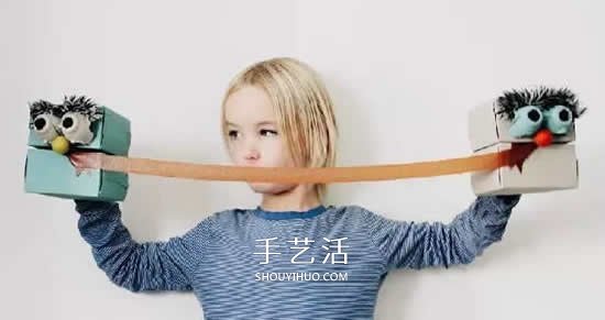 廢紙盒做手偶的方法 簡(jiǎn)單做出可愛(ài)小怪物手偶 -  rpnrmr.com