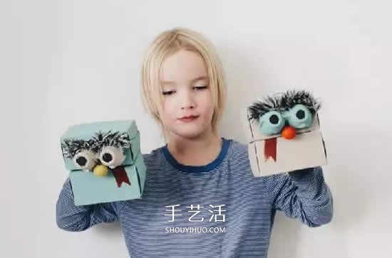 廢紙盒做手偶的方法 簡(jiǎn)單做出可愛(ài)小怪物手偶 -  rpnrmr.com