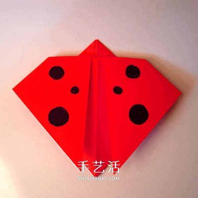 七星瓢蟲的折法圖片 幼兒學(xué)折瓢蟲的簡易教程 -  rpnrmr.com