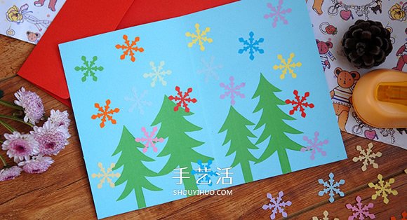 DIY圣誕卡片制作教程 感受彩色流淌的小小美好 -  rpnrmr.com