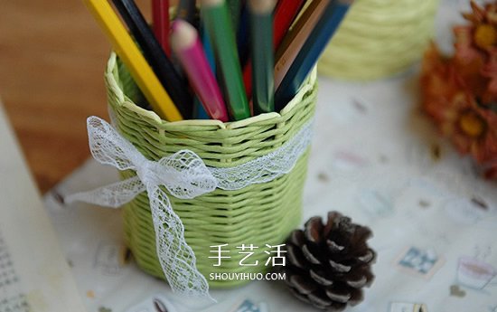漂亮的紙?zhí)偈止ぶ谱?包括花瓶、筆筒和收納籃 -  rpnrmr.com