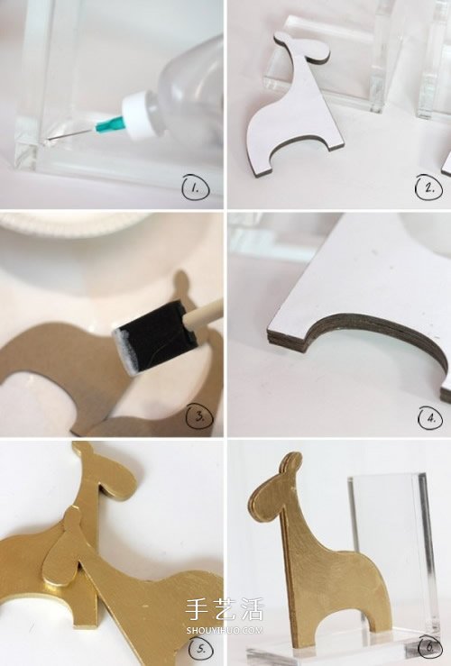 自制卡通書擋的方法 亞克力板長頸鹿書立DIY -  rpnrmr.com