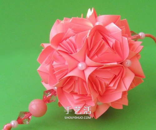 組合玫瑰花的折法教程 還可以做出玫瑰花球 -  rpnrmr.com