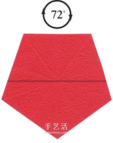 五瓣玫瑰花的折法圖解 手工折紙五瓣玫瑰步驟 -  rpnrmr.com