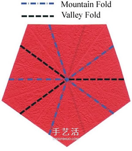 五瓣玫瑰花的折法圖解 手工折紙五瓣玫瑰步驟 -  rpnrmr.com