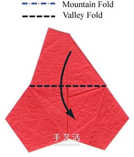 五瓣玫瑰花的折法圖解 手工折紙五瓣玫瑰步驟 -  rpnrmr.com