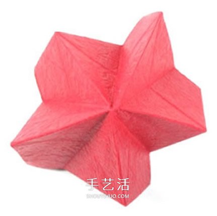 五瓣玫瑰花的折法圖解 手工折紙五瓣玫瑰步驟 -  rpnrmr.com