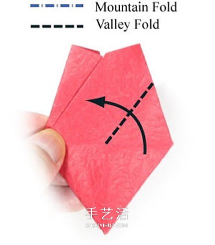 五瓣玫瑰花的折法圖解 手工折紙五瓣玫瑰步驟 -  rpnrmr.com