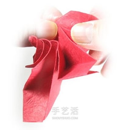 五瓣玫瑰花的折法圖解 手工折紙五瓣玫瑰步驟 -  rpnrmr.com