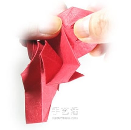 五瓣玫瑰花的折法圖解 手工折紙五瓣玫瑰步驟 -  rpnrmr.com