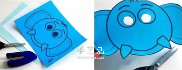 自制大象面具的方法 卡通動物面具手工制作 -  rpnrmr.com