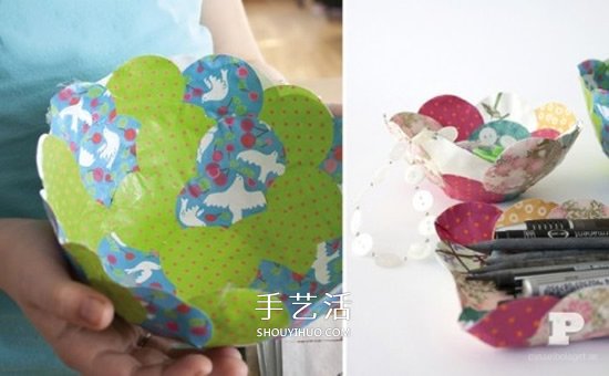 用紙制作簡易小花碗的方法 幫你收納零碎小物 -  rpnrmr.com