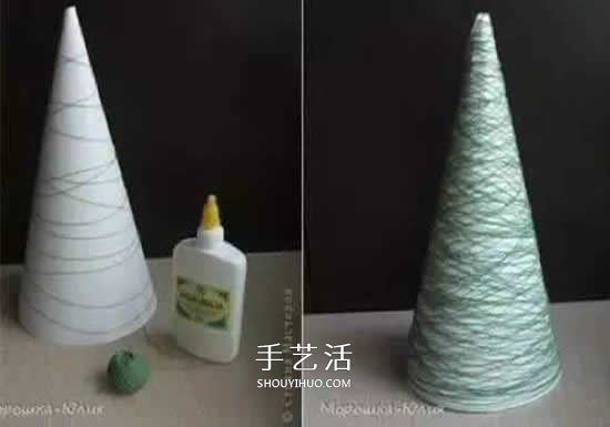 毛線做立體圣誕樹的方法 鏤空圣誕樹簡易制作 -  rpnrmr.com