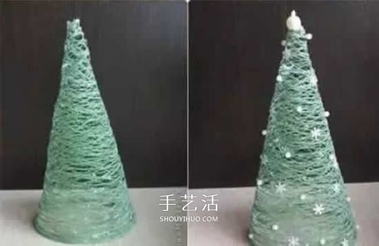 毛線做立體圣誕樹的方法 鏤空圣誕樹簡易制作 -  rpnrmr.com