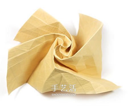 卷心玫瑰花的折紙步驟 手工卷心紙玫瑰的折法 -  rpnrmr.com