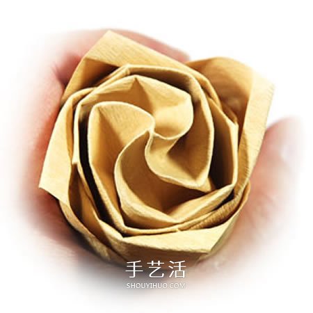 卷心玫瑰花的折紙步驟 手工卷心紙玫瑰的折法 -  rpnrmr.com
