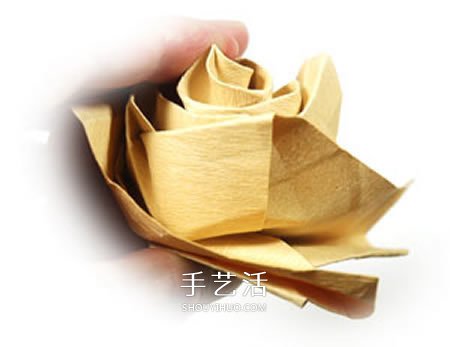 卷心玫瑰花的折紙步驟 手工卷心紙玫瑰的折法 -  rpnrmr.com