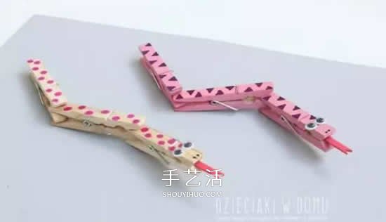 木夾子手工制作小蛇 幼兒做玩具蛇的教程 -  rpnrmr.com