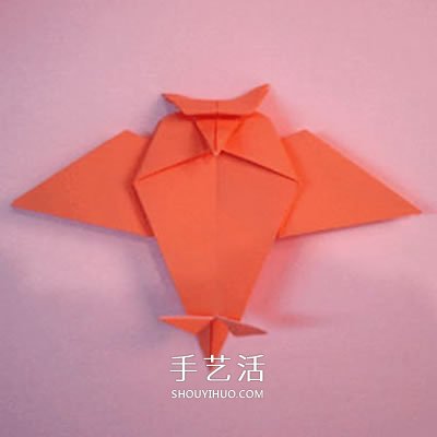 兒童手工折紙蝙蝠圖解 簡單小蝙蝠折疊教程 -  rpnrmr.com
