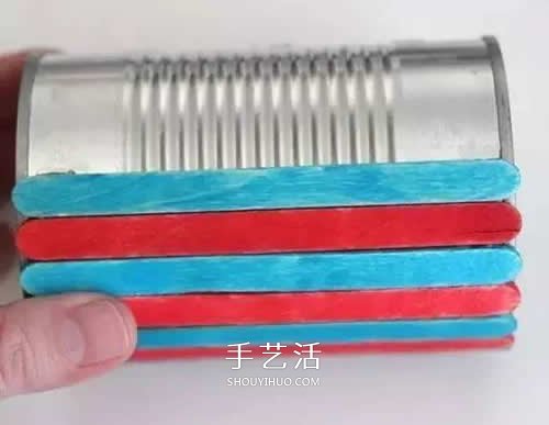 自制雪糕棍花瓶的方法 鐵罐子DIY簡約花瓶教程 -  rpnrmr.com