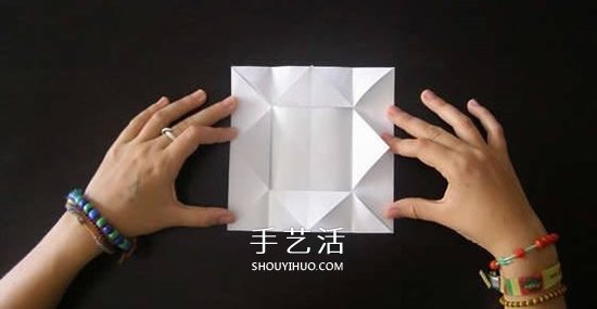簡易垃圾盒的折法圖解 手工折紙方形垃圾盒 -  rpnrmr.com