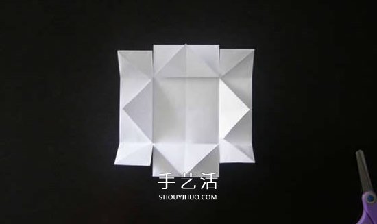 簡易垃圾盒的折法圖解 手工折紙方形垃圾盒 -  rpnrmr.com