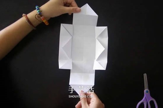 簡易垃圾盒的折法圖解 手工折紙方形垃圾盒 -  rpnrmr.com