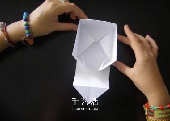 簡易垃圾盒的折法圖解 手工折紙方形垃圾盒 -  rpnrmr.com